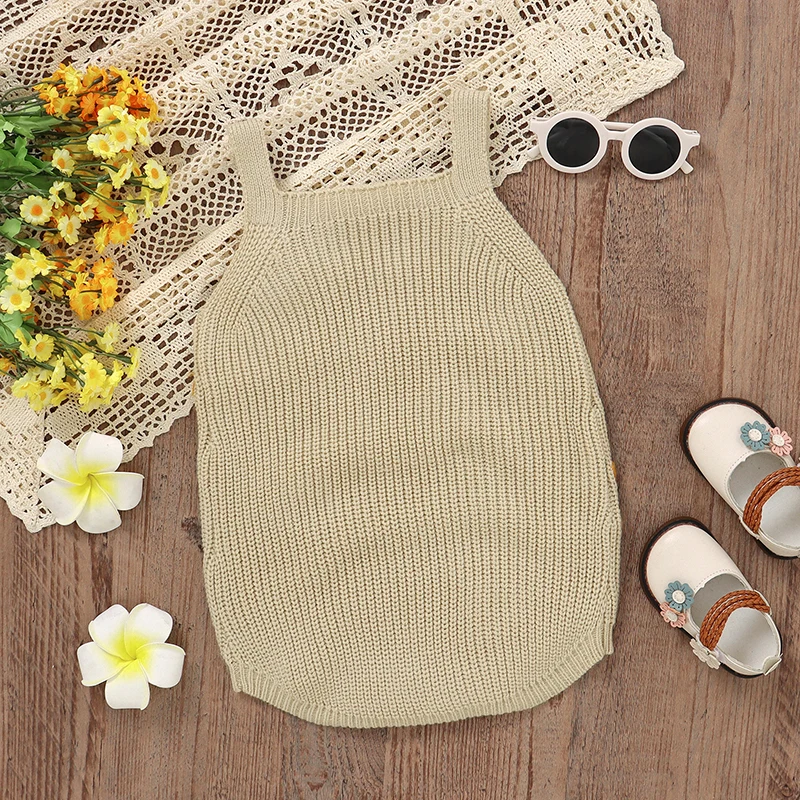 Body para bebé, ropa informal sin mangas de punto para recién nacido, mono para niño y niña de 0 a 18m, trajes Unisex de una pieza para niño pequeño - imagen 2