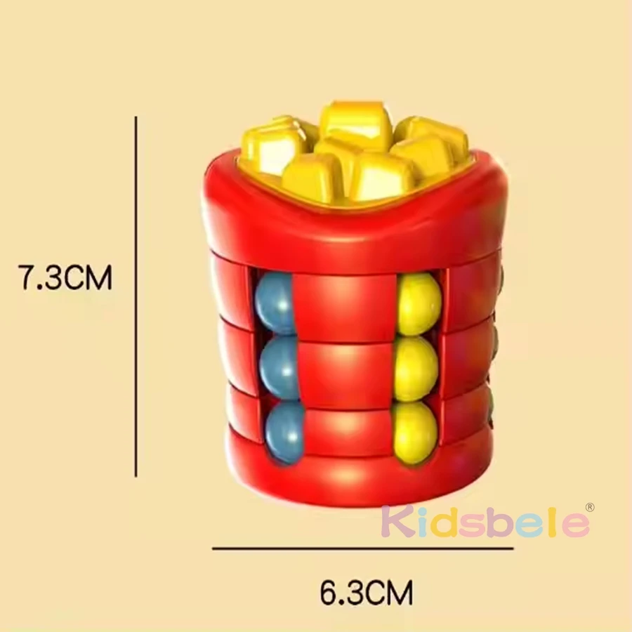 Cubo creativo patatas fritas frijoles mágicos cubo giratorio juguetes antiestrés estrés sensorial para niños y adultos - imagen 5