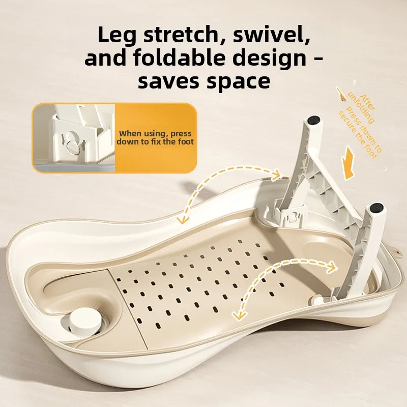 Rejilla de baño con detección de temperatura para bebés, diseño reclinable/dormir, Universal para bañeras, almohadilla antideslizante, adecuada para recién nacidos.