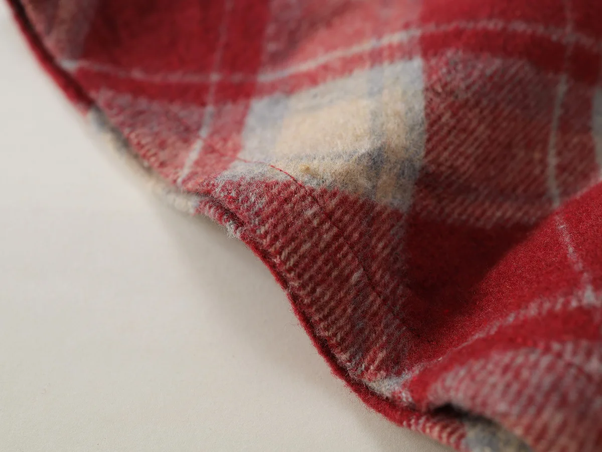 2025 otoño niñas coreanas rojo Vintage a cuadros A-line falda mezcla de lana niño niña moda Midi falda - imagen 5