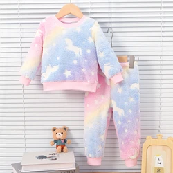 Pijama infantil de felpa suave – Cálido para otoño e invierno