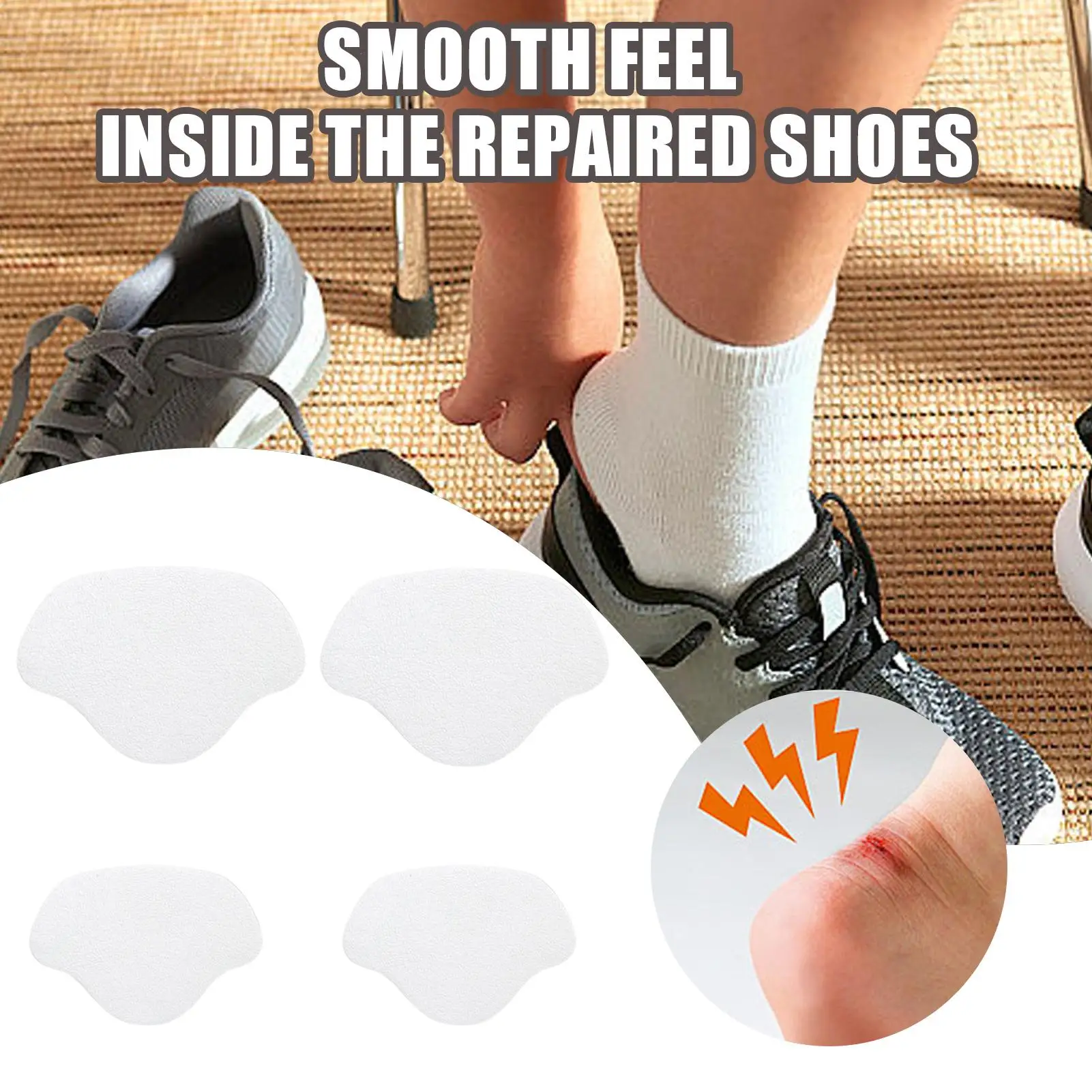 Protectores de talón para zapatos 4 piezas Insertos de talón autoadhesivos para zapatos Utensilios para el hogar para deportes físicos Correr Adolescentes Atletas Hogar - imagen 2