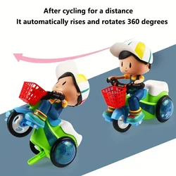 Triciclo musical para niños con giro de 360 grados y luces LED