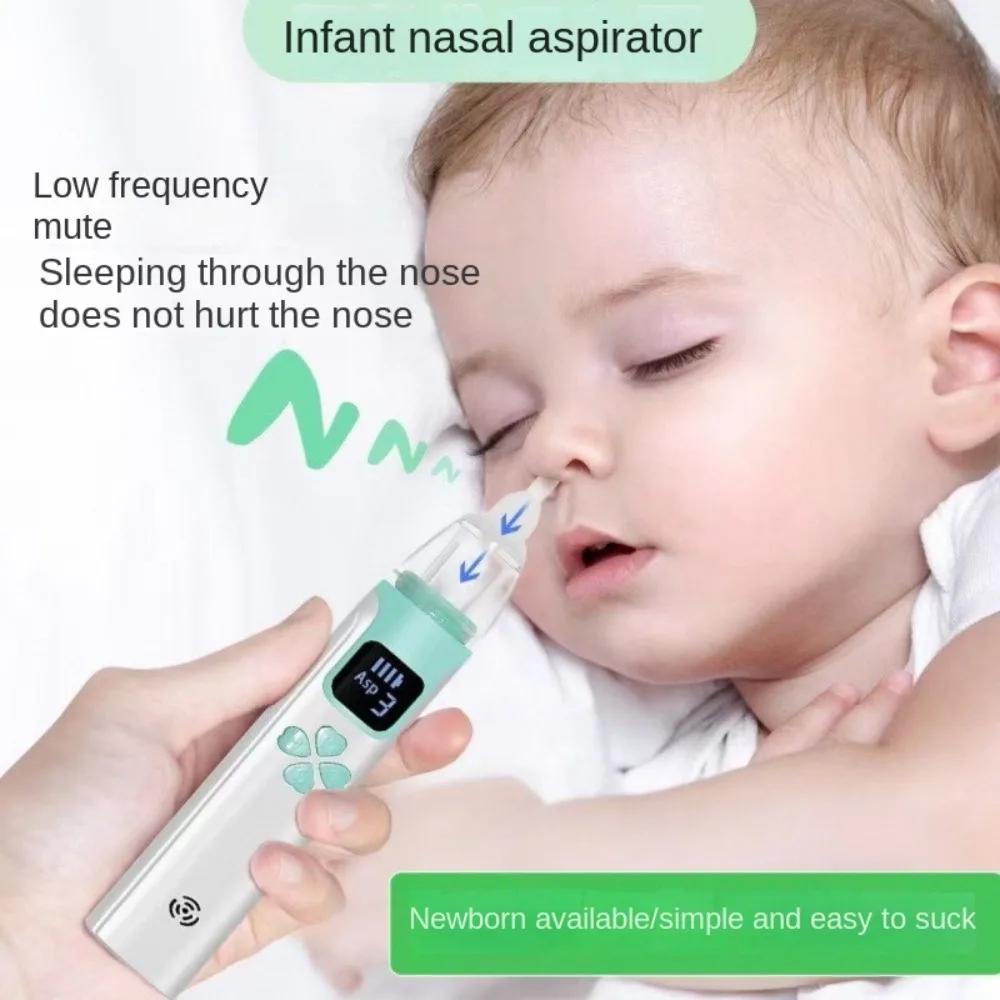 Aspirador Nasal eléctrico para bebé, inhalador Nasal de seguridad silencioso para bebé, obstrucción Nasal, rinitis, limpiador de nariz con carga USB para el hogar - imagen 2