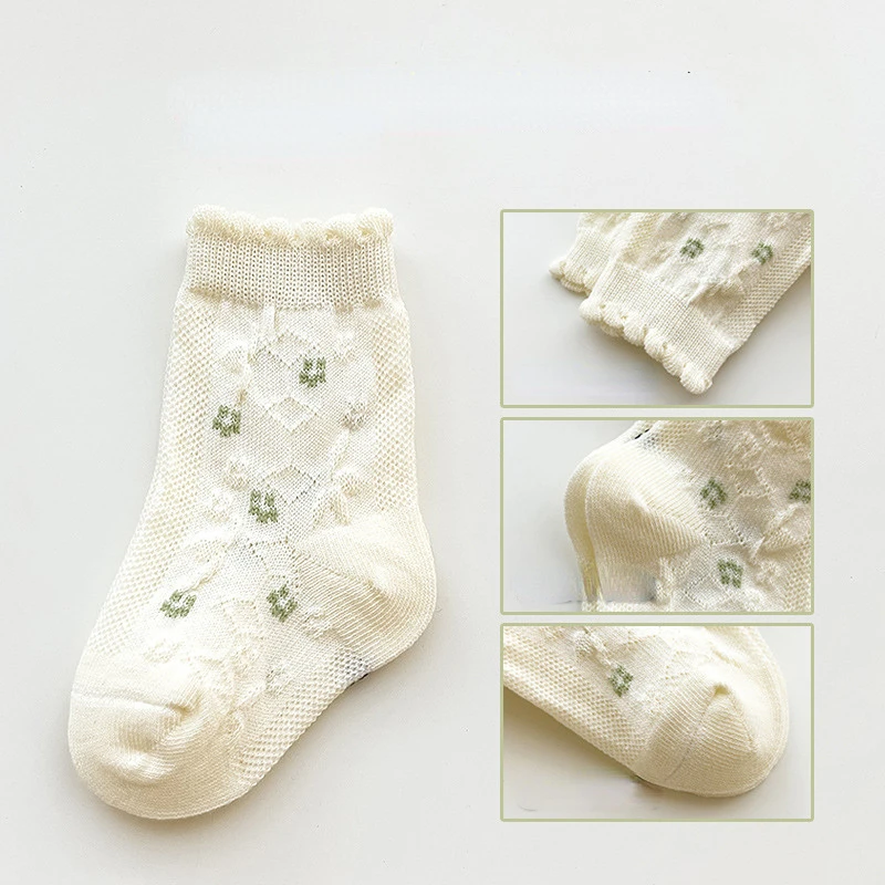 Calcetines transpirables de malla y algodón para bebés y niños - imagen 3