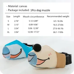 Bozal ajustable para perros de tela suave y transpirable