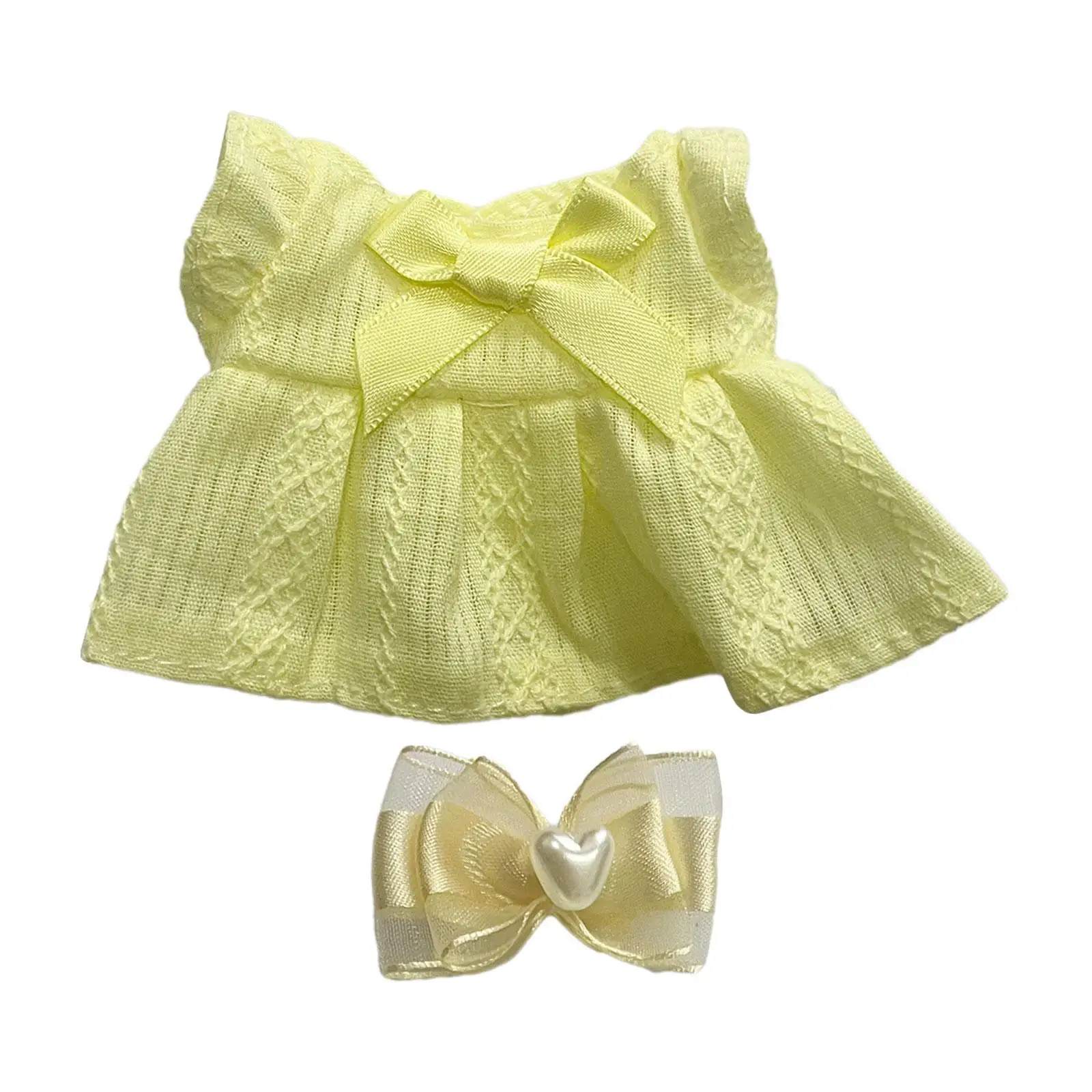 2Pcs Mini 6 inch Doll Clothes with Headwear with Hat Costumes Comfortable Doll Accessories Clothing Doll Clothes for Dolls Girls