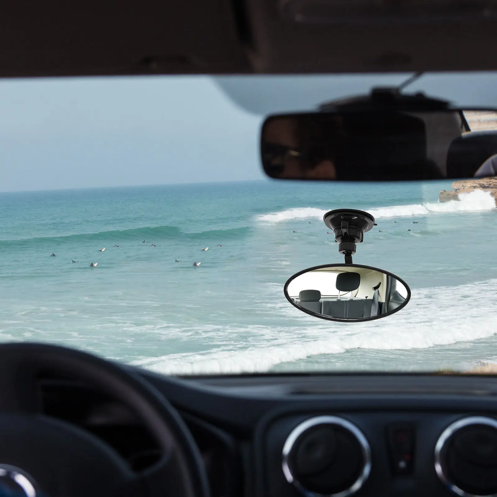 Espejo retrovisor bebé coche giratorio 360 con ventosa - imagen 3