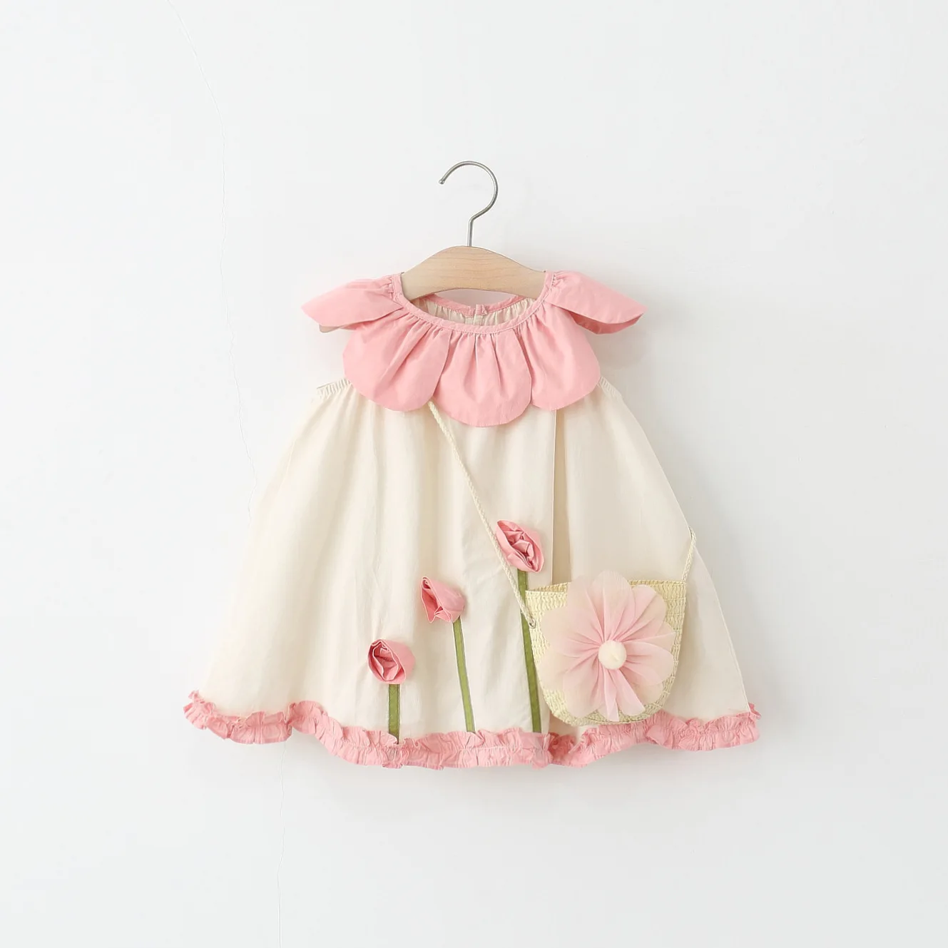 Conjunto verano niña en algodón sin mangas floral estilo coreano - imagen 2