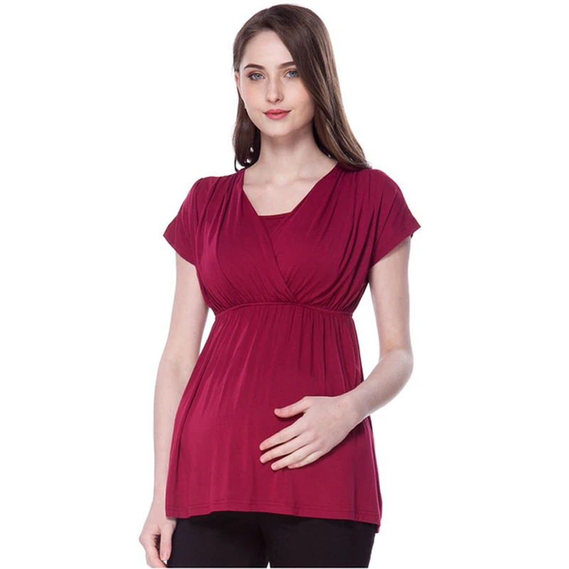 Camiseta de lactancia posparto – Manga corta y cuello redondo - imagen 5