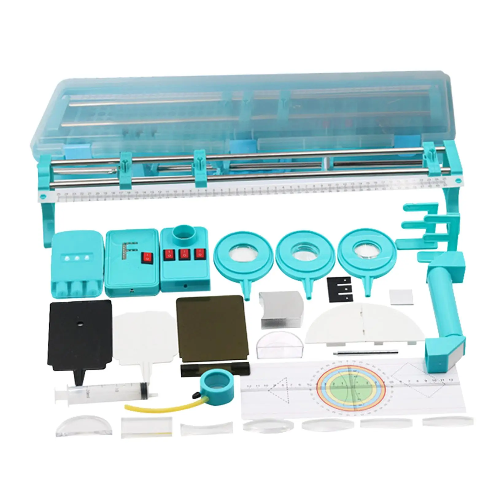 Physics Optics Experiment Kits Optical Experiment Box Small Hole Imaging Concave Convex Lens for Gift School Boys and Girls