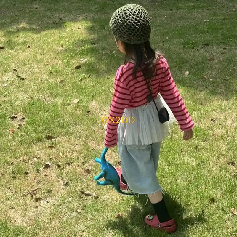 QX2D Easy Care Girls 'Falda y atuendo superposición en poliéster práctico para juego activo y cómodo accesorio elegante