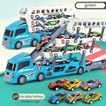 green truck  six car