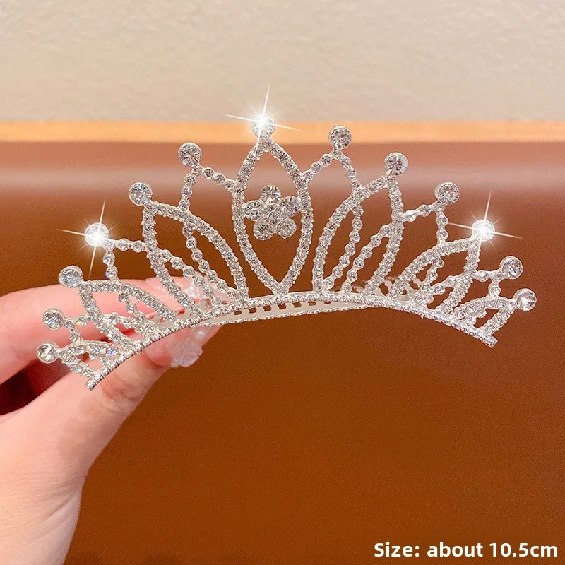 Tocado de corona de cumpleaños para niños de alta gama: elegante peine de tiara para niñas, perfecto para anfitriones, ocasiones especiales, mantiene el cabello limpio - imagen 5
