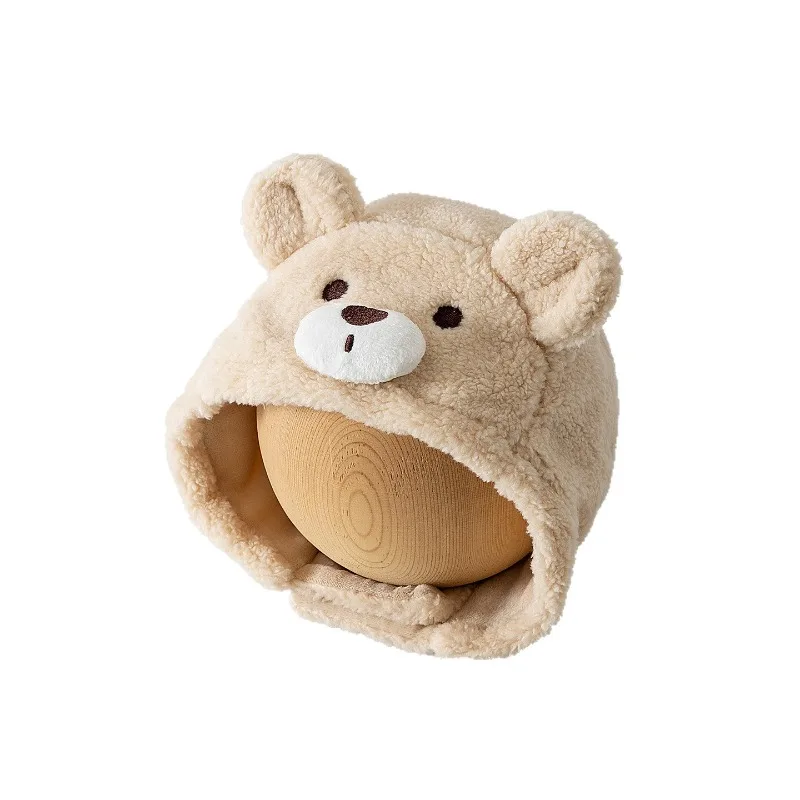 Gorro de invierno para bebé, orejeras, orejas de oso de peluche, gorro térmico cálido para niños y niñas, bonito Animal, regalo de Navidad para recién nacidos - imagen 5