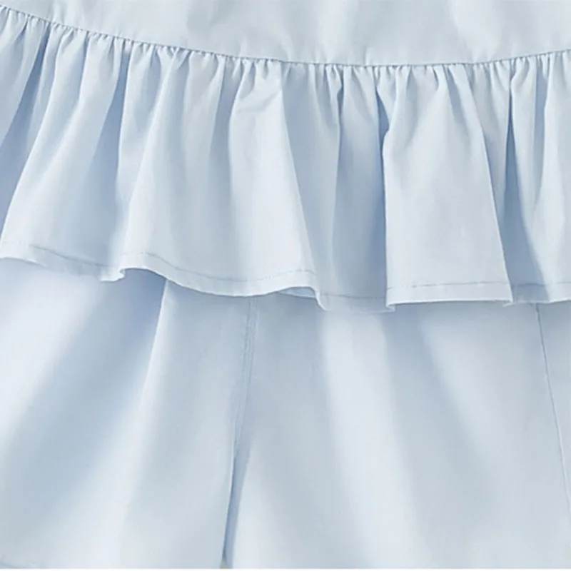 Conjunto de verano niña sin mangas: top liso y pantalón corto - imagen 5