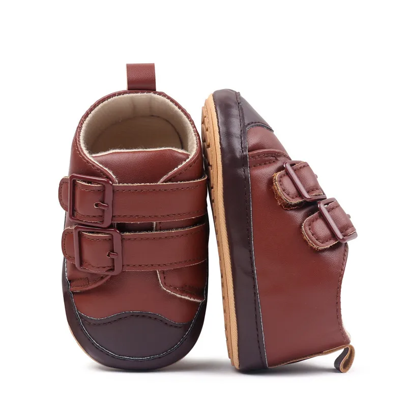2025 nuevos zapatos de bebé de otoño moda Primavera infantil clásico primeros caminantes suela de goma de cuero antideslizante zapatos casuales para niños pequeños - imagen 3