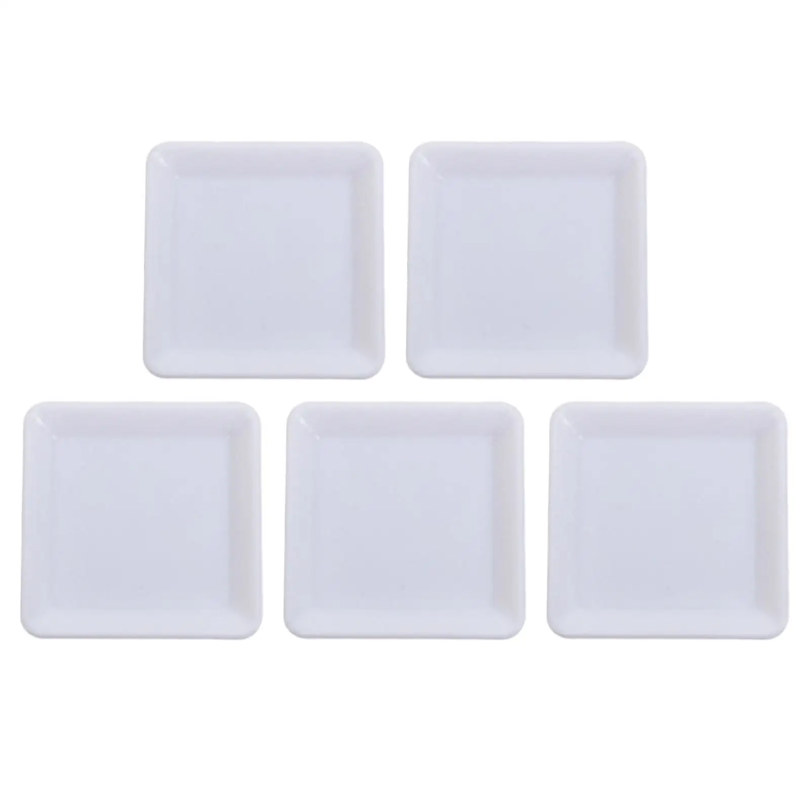 5Pcs 1:12 Dollhouse Miniature Dish Tray Mini Plate Dishes Life Scene Dollhouse Decoration Dessert Dish Tableware Toy