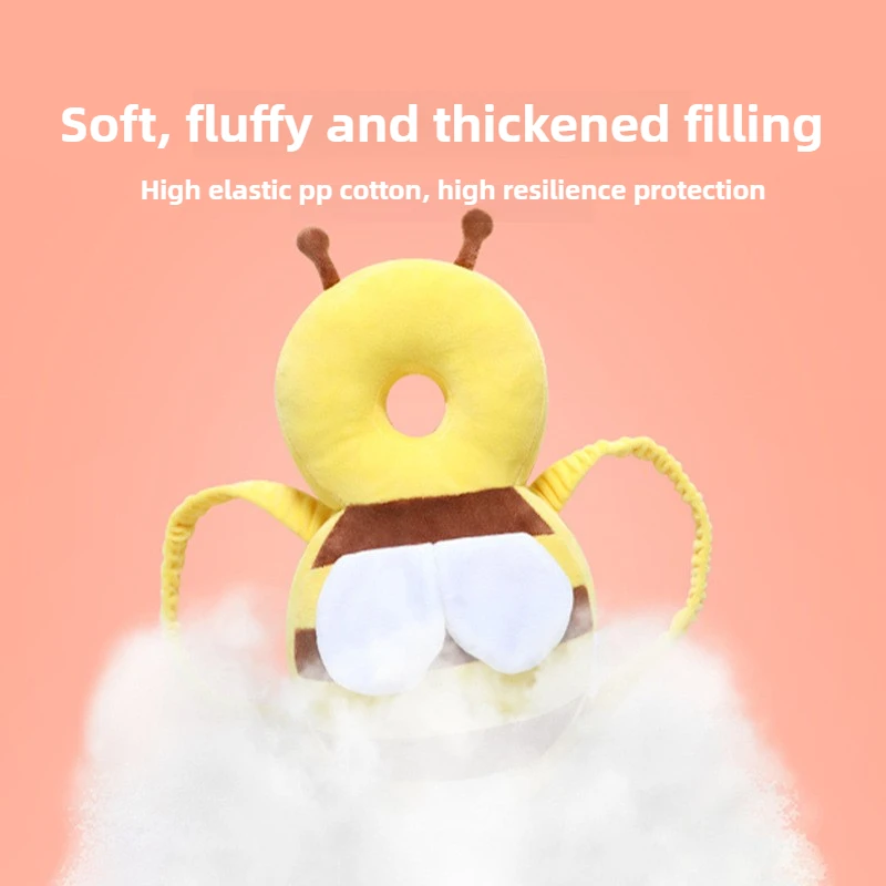 Reposacabezas para caminar para bebé, almohada anticaída para aprender a caminar, almohadilla de protección para la cabeza transpirable, protección para la cabeza de abeja, gorro anticaída - imagen 2