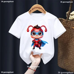 Camiseta Harjauku infantil de verano con estampado de hormiga