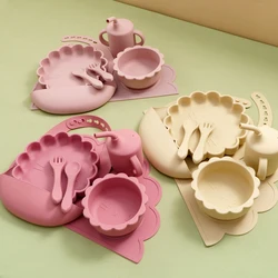 Set alimentación silicona bebé – Babero león, plato y cubiertos
