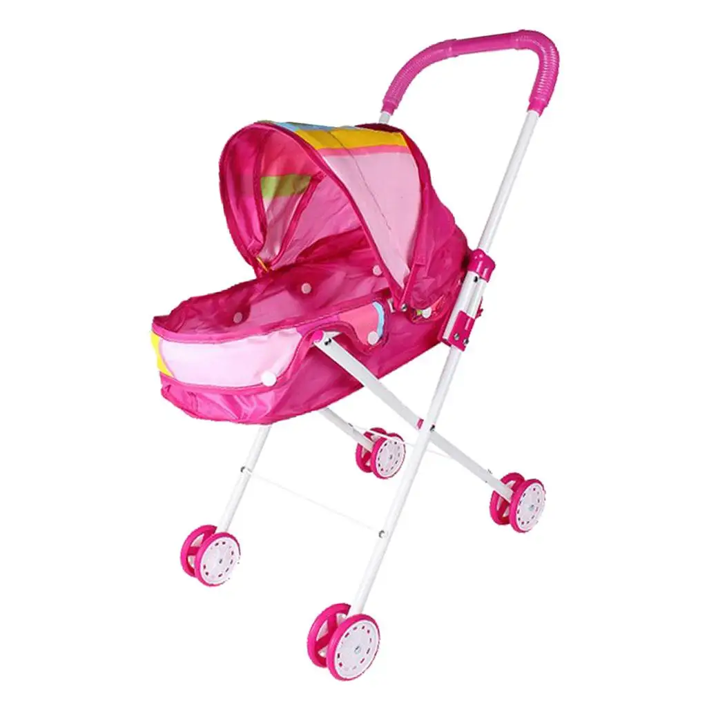 Reborn Baby Toddler Furniture Toy - Foldable ABS Stroller With Swivel Wheels Reborn Baby Toddler Furniture Toy - Foldable ABS Stroller With Swivel Wheels