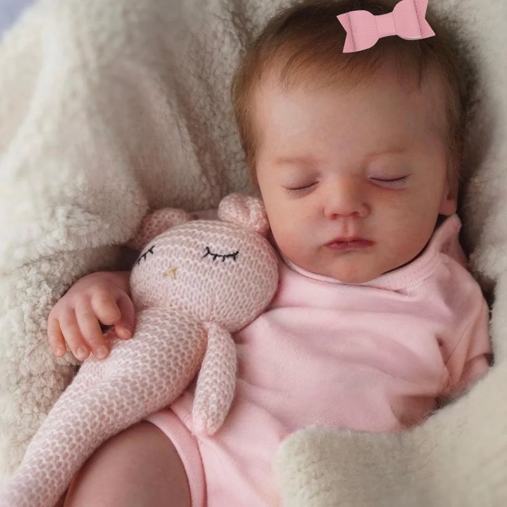 Nueva cara terminada Reborn Baby Doll Alessia realista pintado a mano 3D tono de piel venas visibles juguete para recién nacidos regalo para niñas - imagen 2