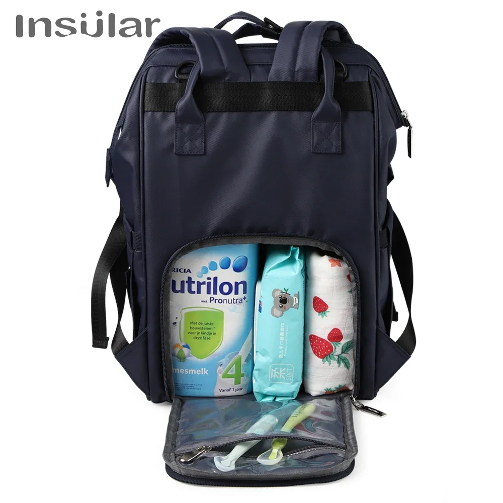 Mochila de pañales Insular impermeable para lactancia y cochecito - imagen 2