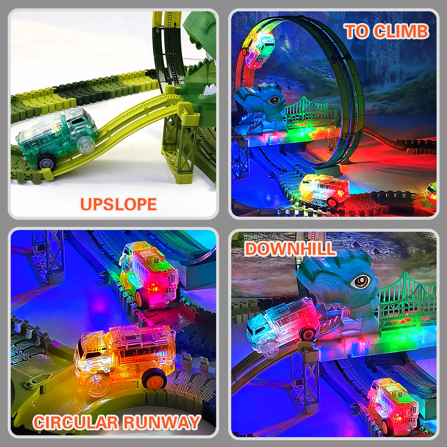Coches con luces LED para pistas de carreras infantiles - imagen 3