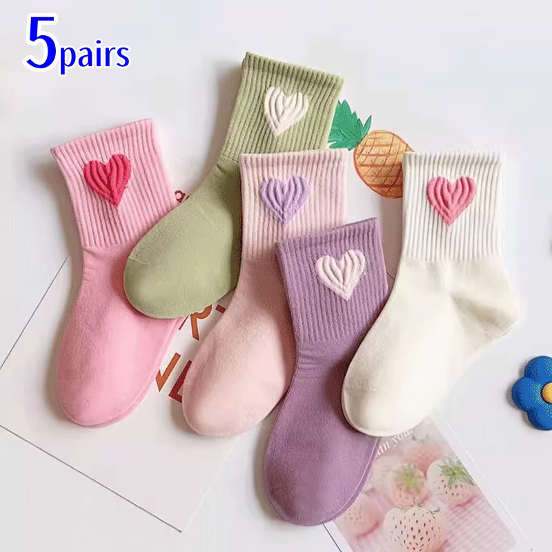 Calcetines infantiles para niñas – Algodón suave primavera y otoño
