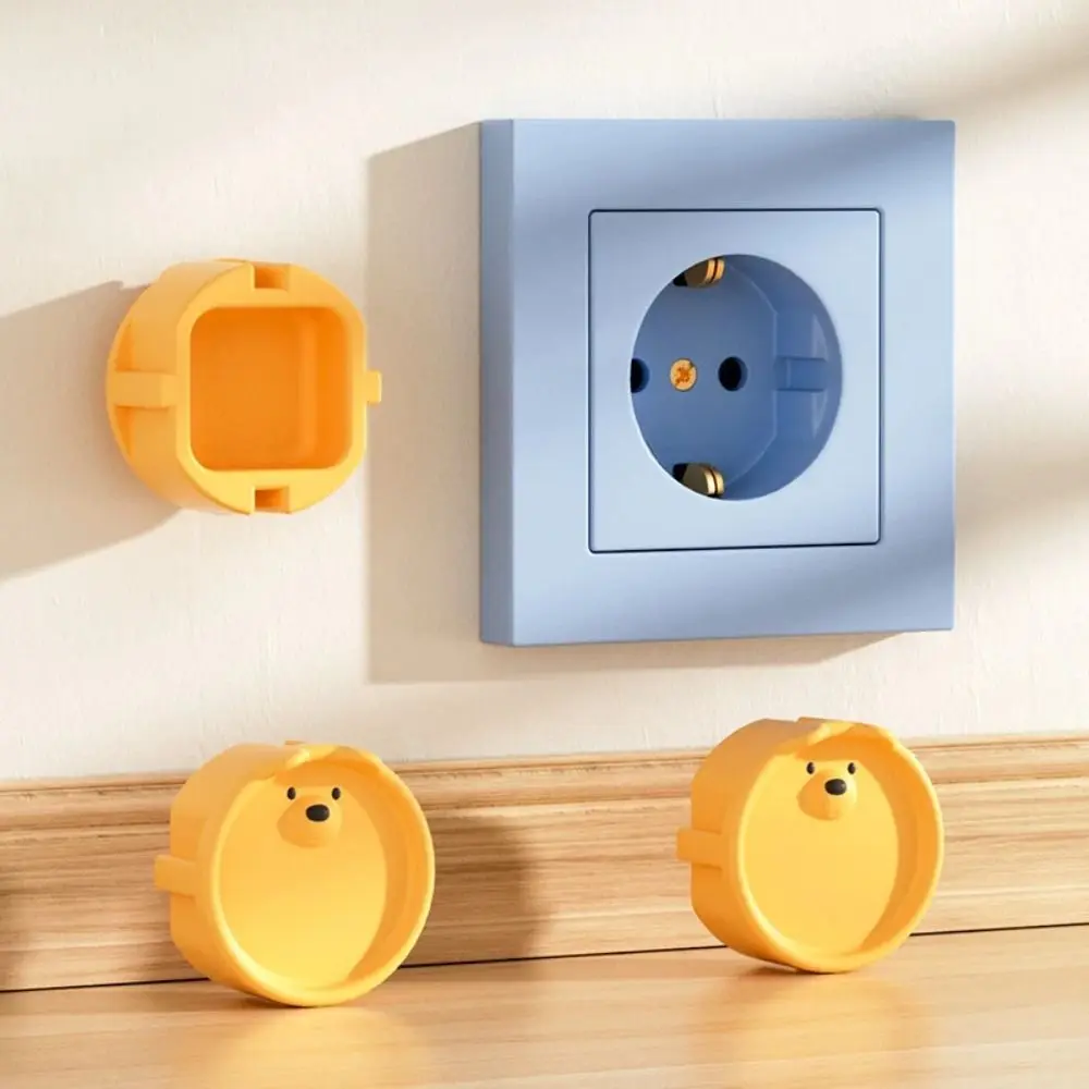 Protector de enchufe oso para bebés – Silicona suave y segura - imagen 3