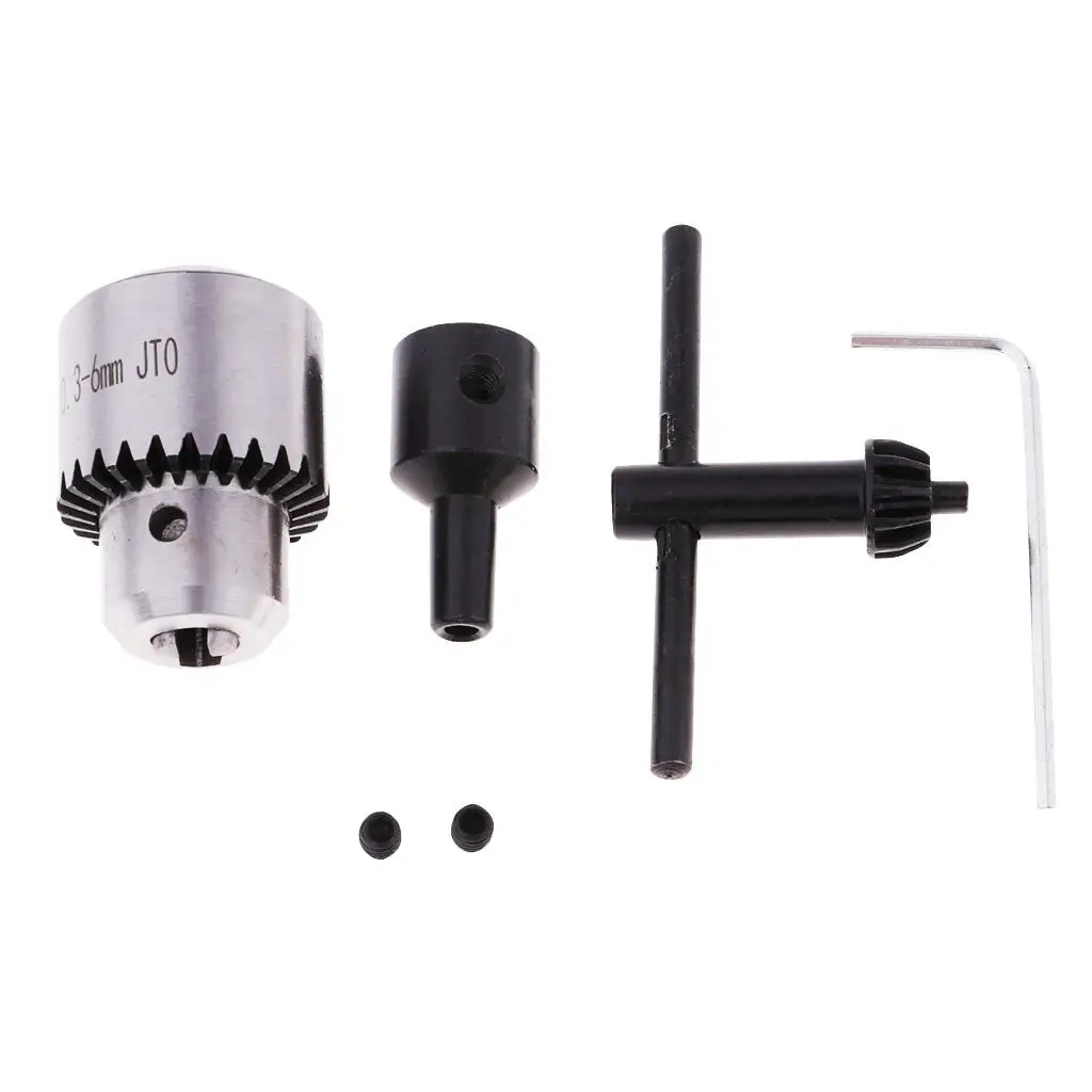 Mandril para taladro eléctrico mini con llave, eje de motor