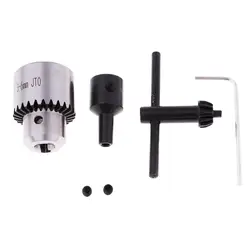 Mandril para taladro eléctrico mini con llave, eje de motor