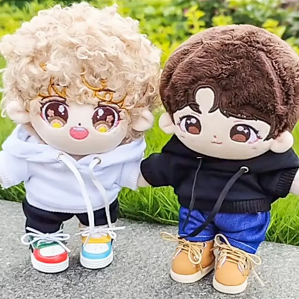 Ropa de moda, accesorios para muñecas, sudaderas con capucha bonitas hechas a mano para muñecas de algodón de 10cm, ropa informal, trajes de sudadera - imagen 4
