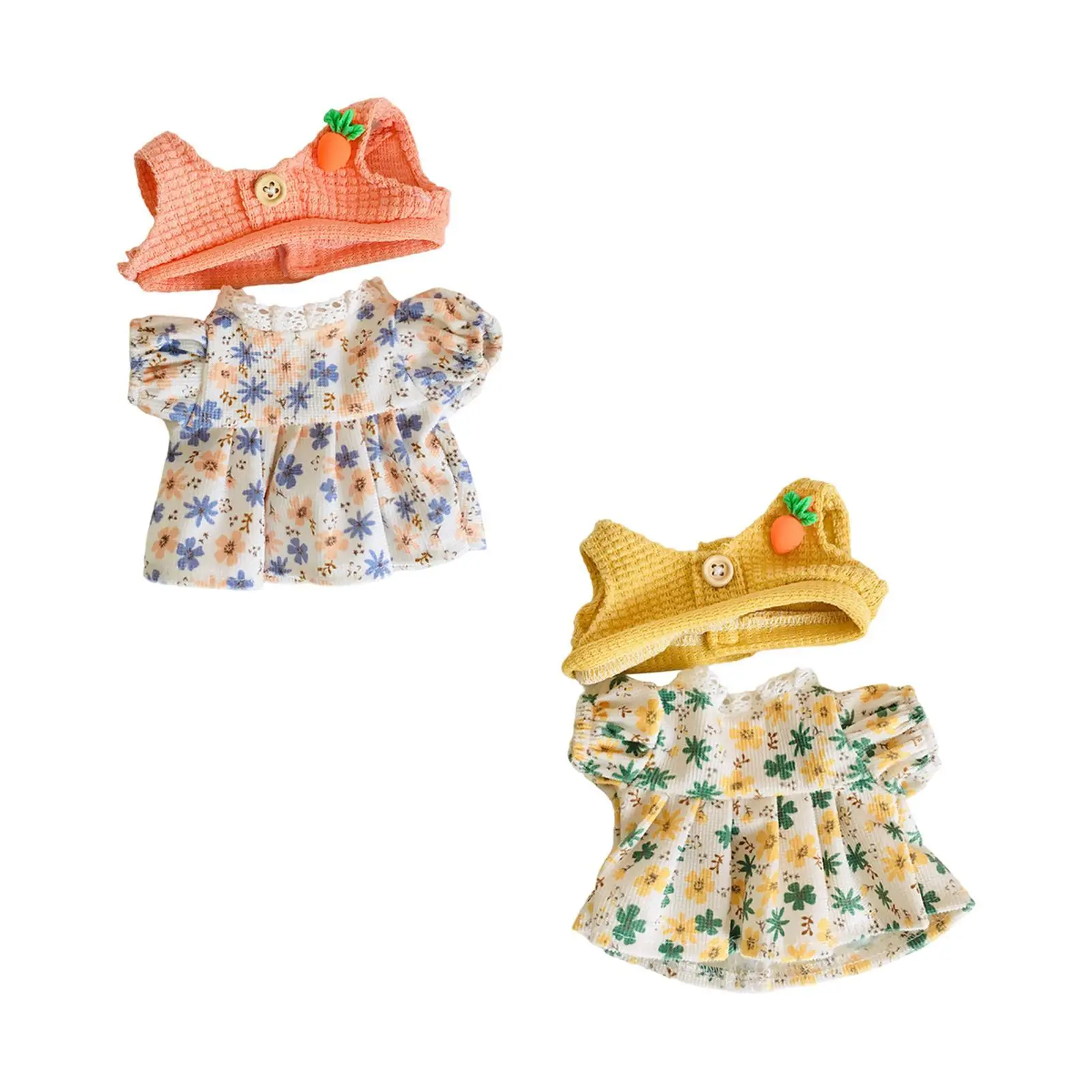 20cm Doll Clothes Comfortable DIY Doll Dress up Make Your Own Doll Fashion Miniature Clothes Plush Doll Skirt Girl Doll Outfit