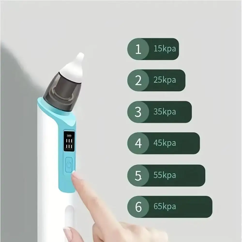 Aspirador Nasal eléctrico para bebé, inhalador Nasal silencioso con carga USB para bebé, extracción Nasal, rinitis, limpiador de nariz de seguridad para recién nacidos - imagen 4
