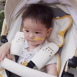 QX2D Cojín cómodo con correa para cinturón con estampado animales, almohadilla para correa para hombro para cochecito