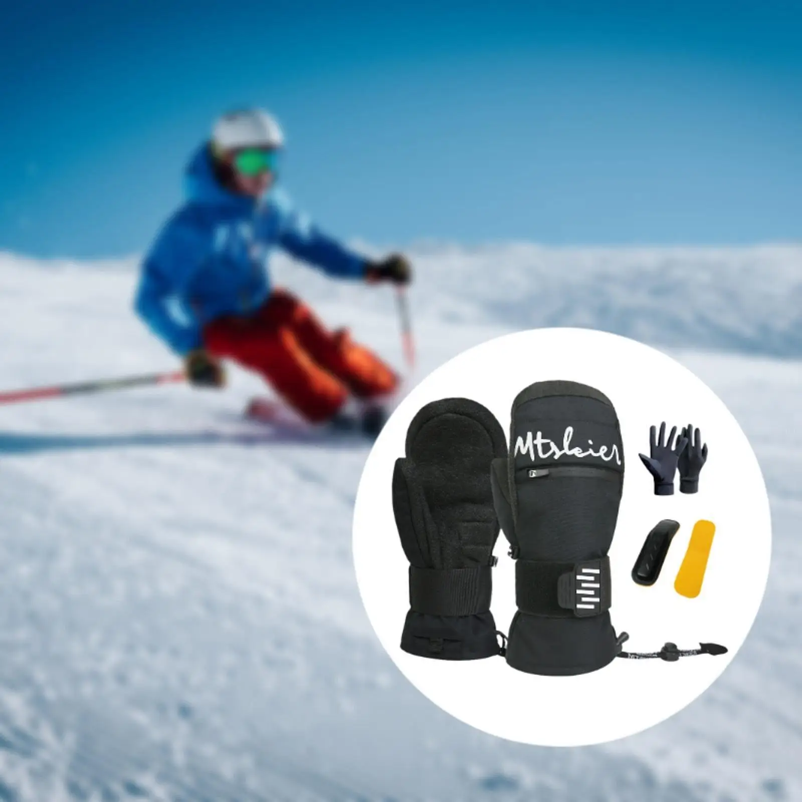 Ski Gloves Waterproof Warm Skiing Equipment Winter Gloves Men Women for Running Mountain Climbing Skiing Skating Snowmobiling