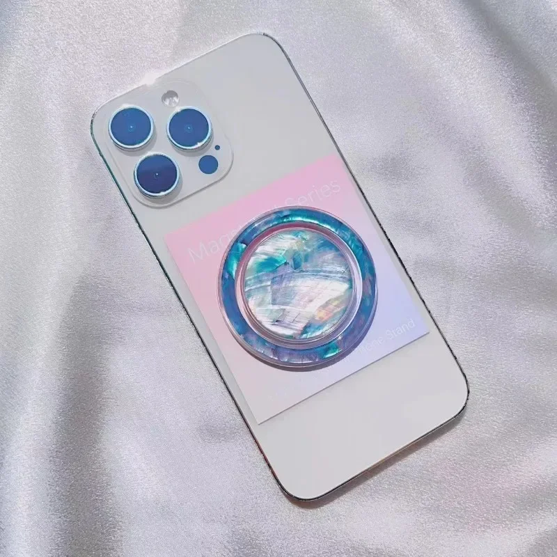 Magsafe-Soporte magnético retráctil para teléfono móvil, redondo, estilo Simple, adecuado para iPhone, soporte de Airbag de carcasa colorida, 1 ud. - imagen 5