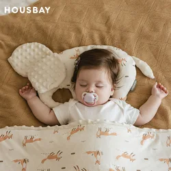 Almohada táctil sensorial para bebé – Elefante y zorro suaves