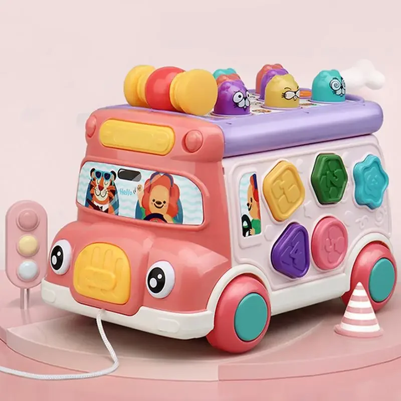 Autobús escolar musical con bloques y juego de topo para bebé - imagen 5