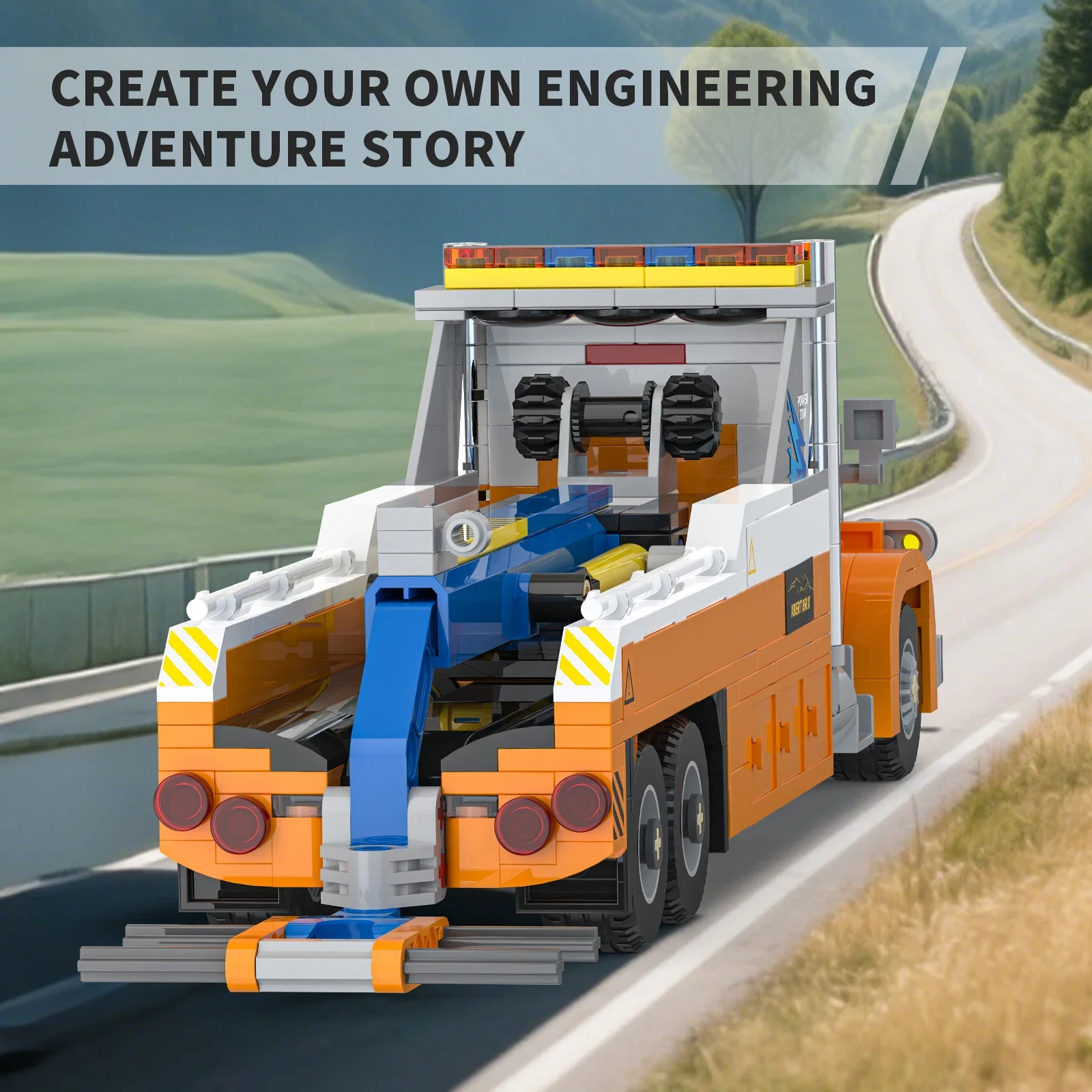 Bloques de construcción de remolque de alta resistencia para niños, modelo educativo de ensamblaje, juguetes de decoración de escritorio, regalos de vacaciones, 449 Uds. - imagen 2