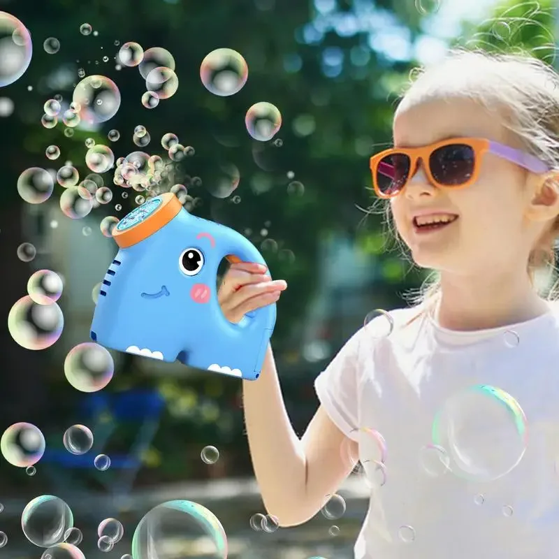 Máquina sopladora de burbujas de elefante, fabricante de burbujas de jabón, juguetes para soplar burbujas, diversión portátil, juguetes al aire libre alimentados por batería para niños - imagen 4