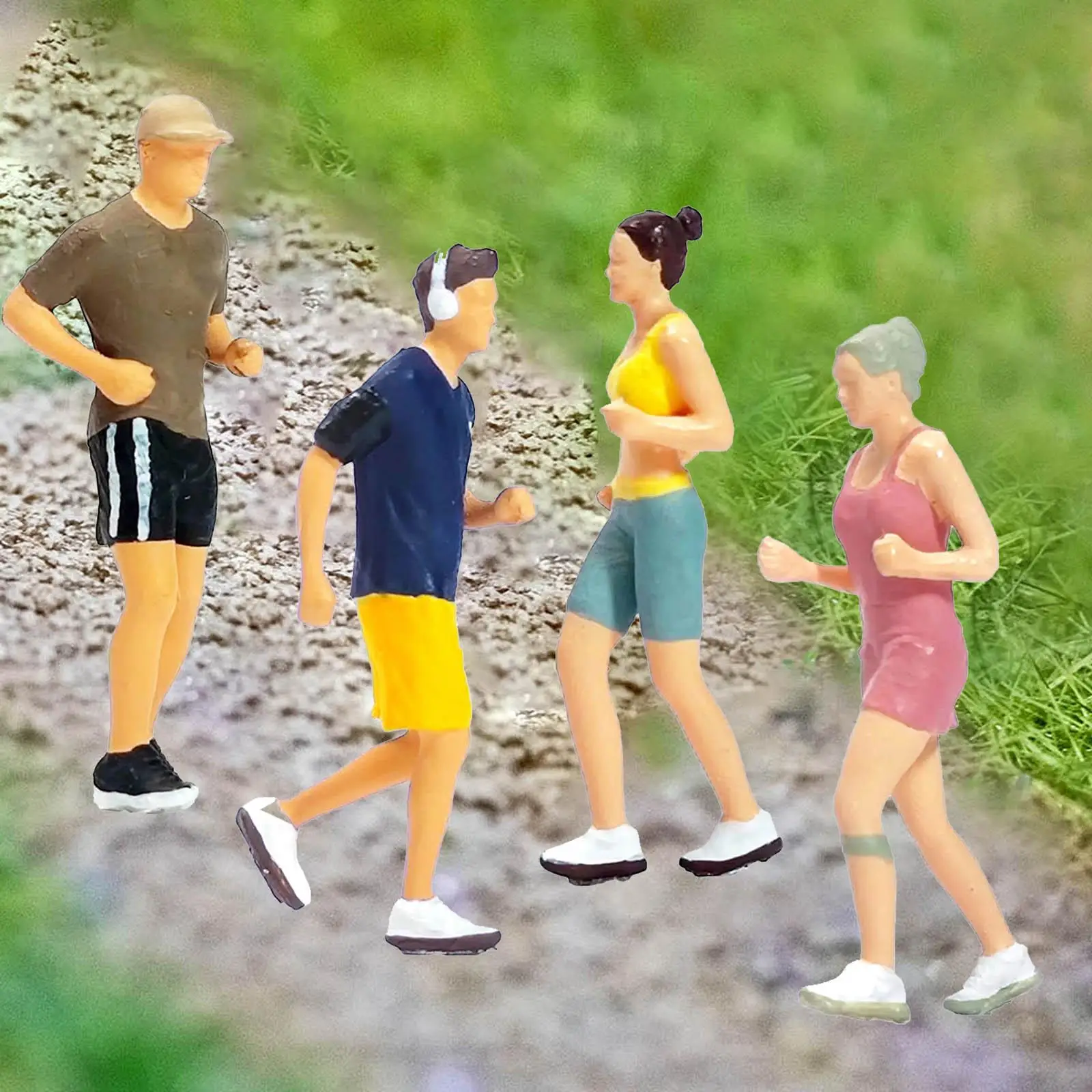 1:64 Miniature Painted Figure Outdoor 1:64 Figures DIY Handmade Different Poses