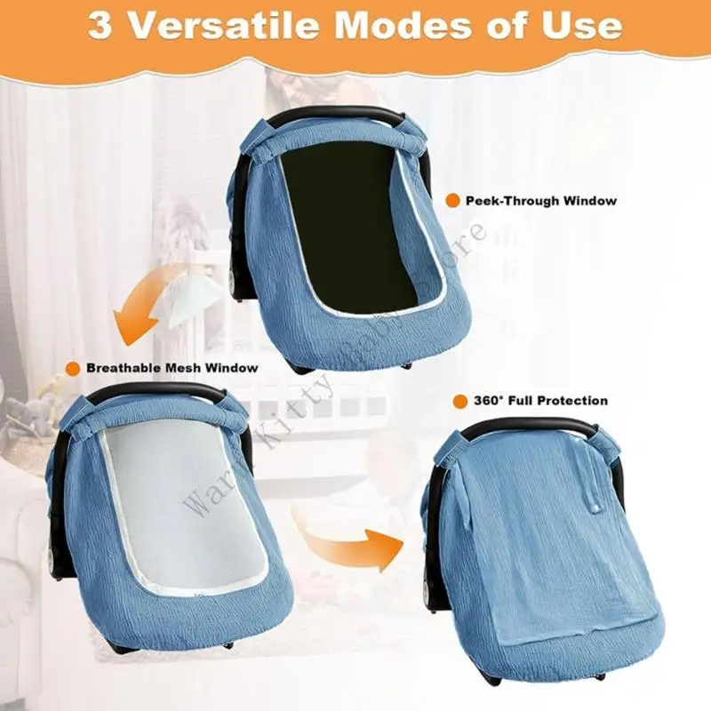 XXFE Funda para Moisés bebé Suave y Transpirable Funda Protectora Asiento Seguridad cómoda para bebés Color sólido - imagen 2