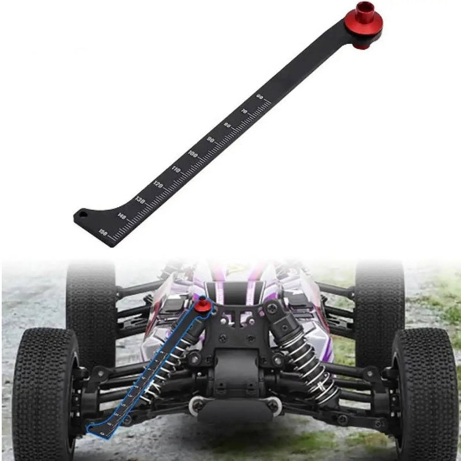 RC Absorber Measuring Tool RC Car Suspension Accessory for 1:8 (Black)