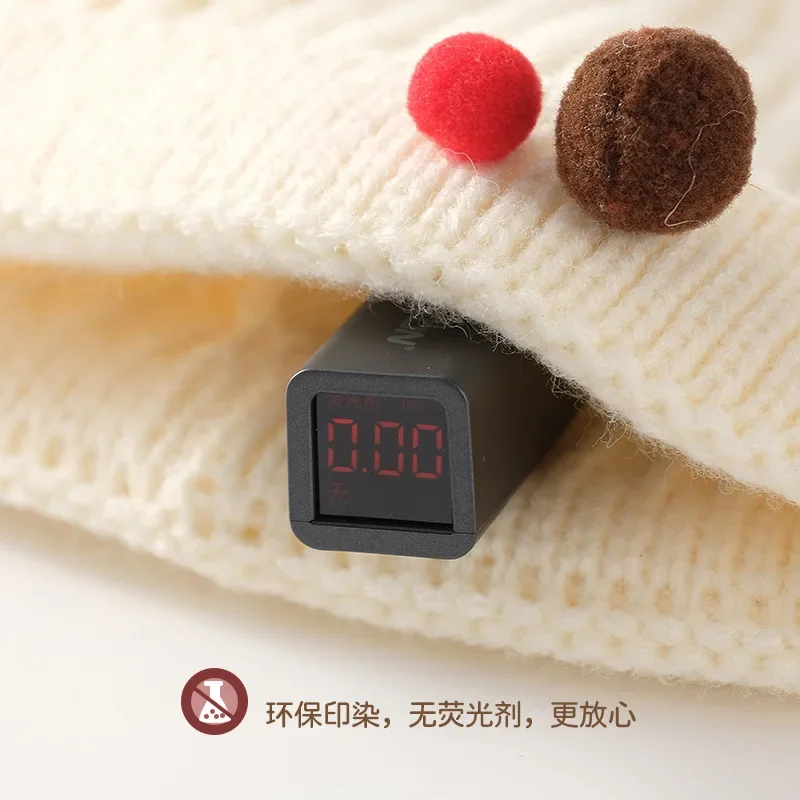 2025 Gorro coreano para bebé, gorro de punto cálido para invierno, gorro bonito de dibujos animados para bebés y niños pequeños, gorro de ganchillo C con orejeras - imagen 3