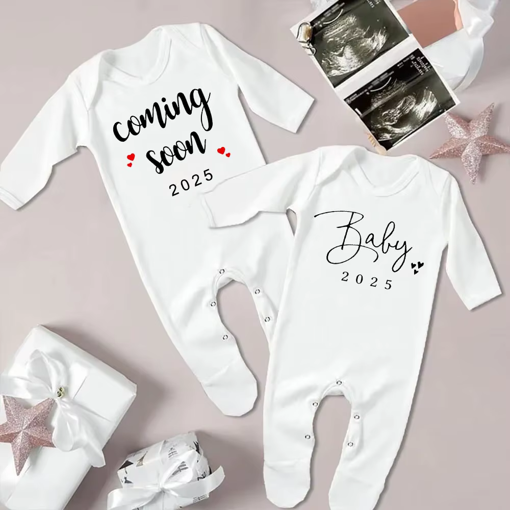 Body bebé recién nacido algodón suave – Ideal para anuncio embarazo - imagen 3