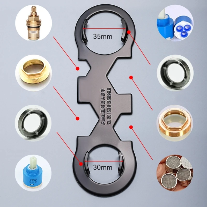 Herramienta de llave de núcleos de válvulas de burbujeador de grifo de acero al carbono para mantenimiento eficiente de grifos de cocina y baño domésticos - imagen 4