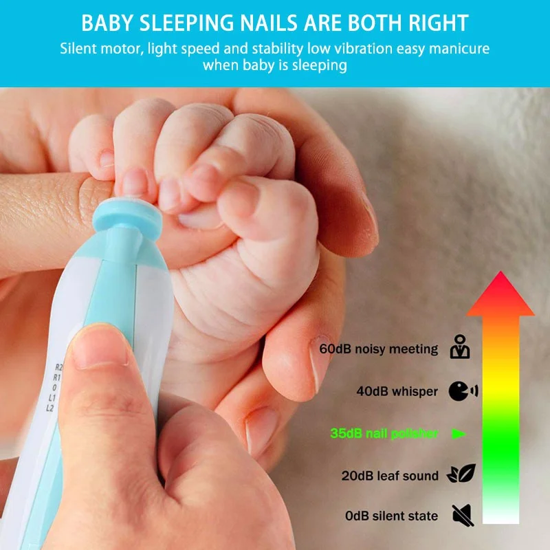 MAMIJOY cortaúñas eléctrico bebé – varias velocidades luz y silencio - imagen 4
